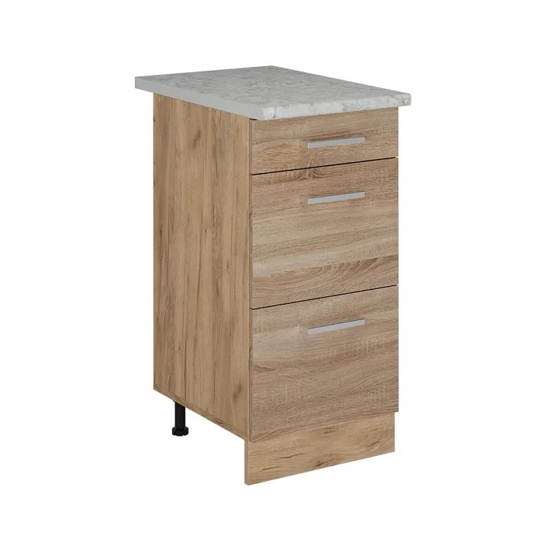 Kup Teď Spodní skříňka kuchyňské linky R-Line Sonoma 40 cm se zásuvkami, AP mramor Vicco
