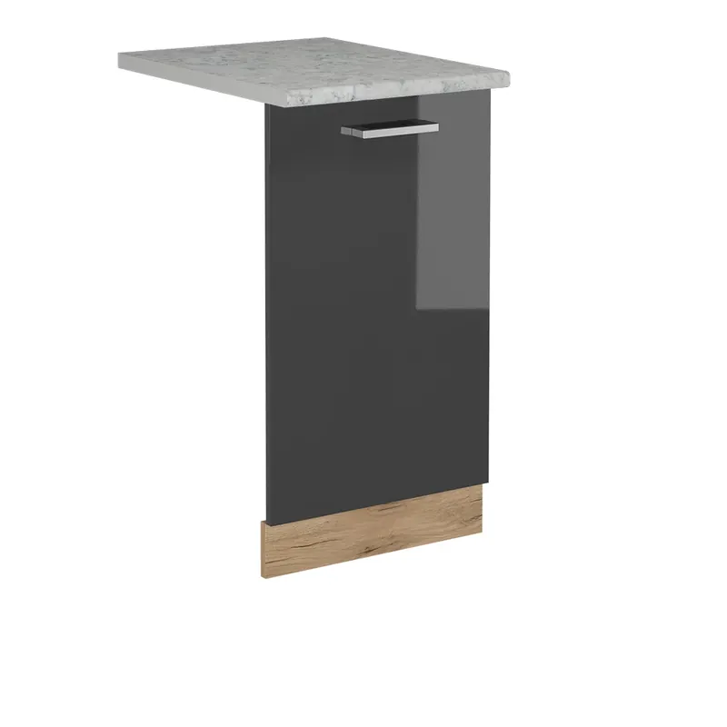 Horká Nabídka Čelní panel myčky R-Line Antracitový vysoký lesk 45 cm s pracovní deskou Vicco