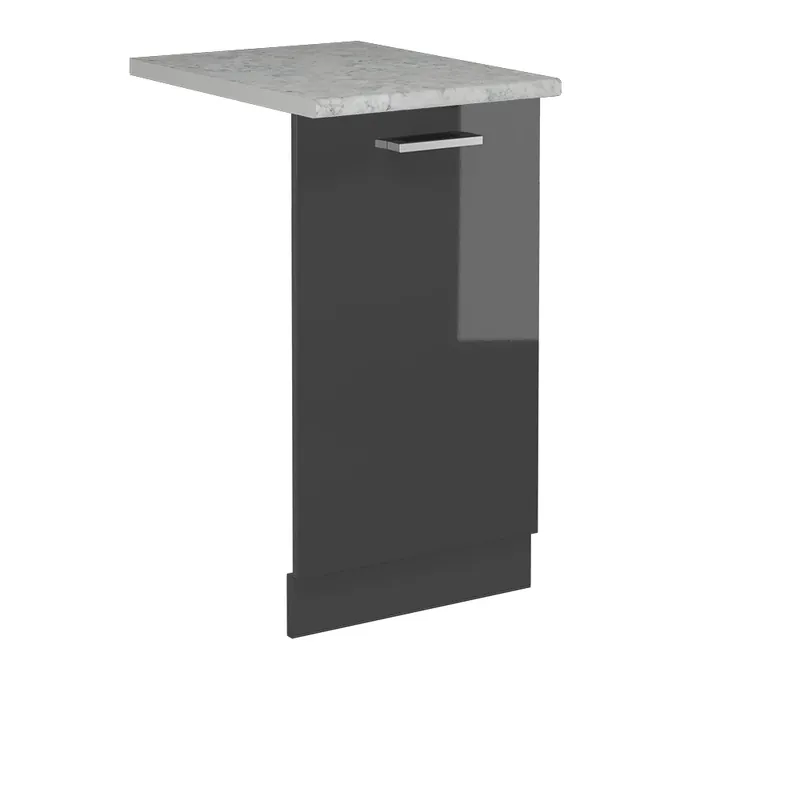 Nízká Cena Čelní panel myčky R-Line Antracitový vysoký lesk 45 cm s pracovní deskou Vicco