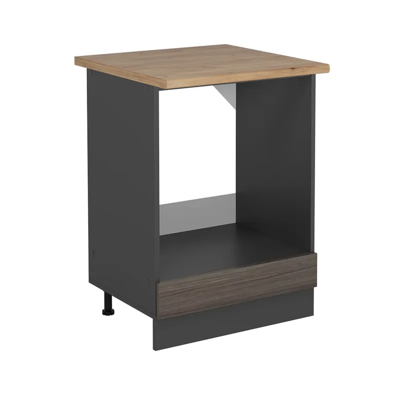 Ověřený Skříňka na vestavěnou troubu R-Line Ušlechtilá šedá 60 cm , PD Dub Vicco