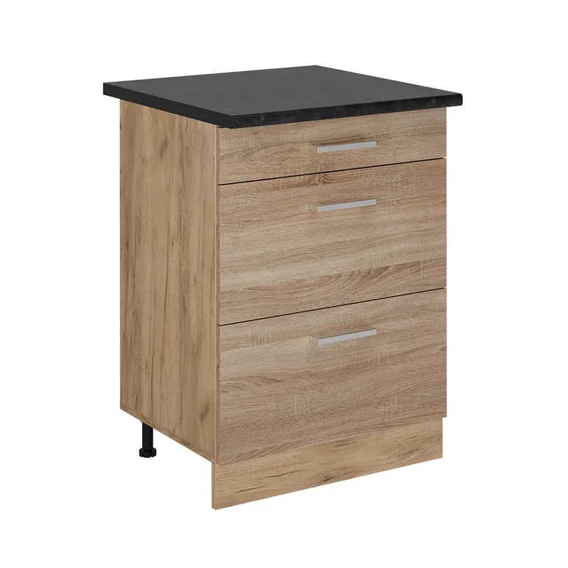 Spodní skříňka kuchyňské linky R-Line Sonoma 60 cm se zásuvkami, PD Antracit Vicco Speciální Cena