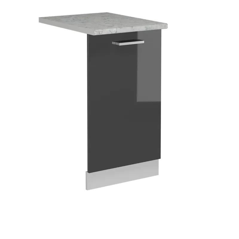 Horká Nabídka Čelní panel myčky R-Line Antracitový vysoký lesk 45 cm s pracovní deskou Vicco