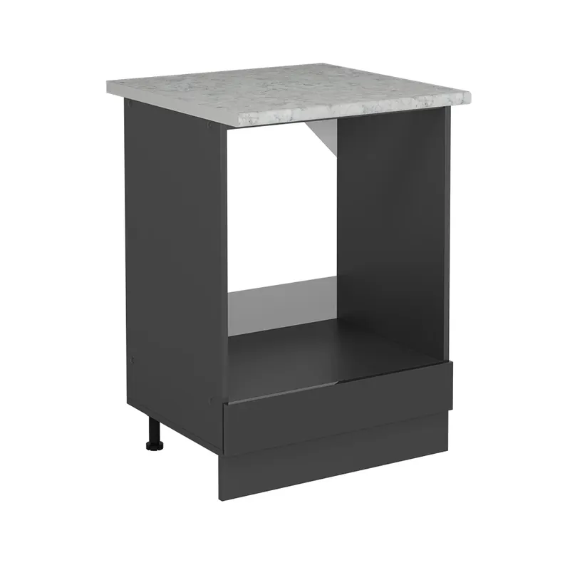 Skříňka na vestavěnou troubu R-Line Antracitový vysoký lesk 60 cm PD Mramor Vicco Víkendová Akce