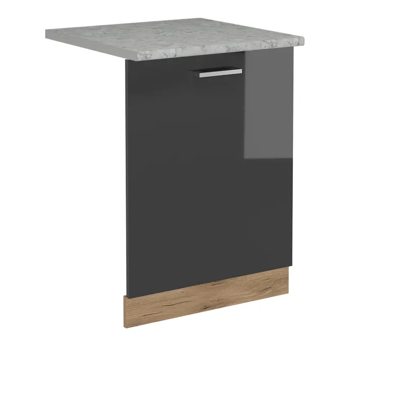 Čelní panel myčky R-Line Antracitový vysoký lesk 60 cm s pracovní deskou Vicco Časově Omezené