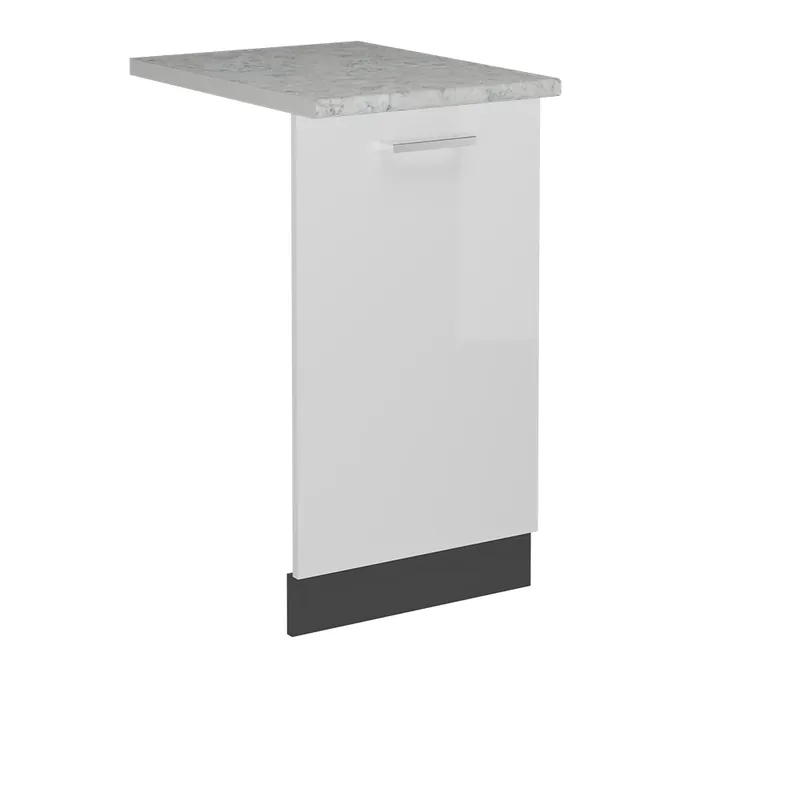 Přední panel R-Line Bílá vysoký lesk 45 cm s pracovní deskou Vicco Vrácení Zdarma