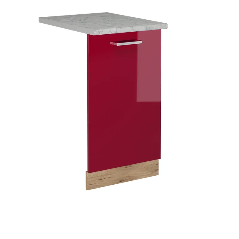 Ověřený Čelní panel myčky R-Line Červená vysoký lesk 45 cm s pracovní deskou Vicco
