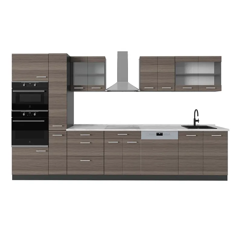 Sleva Kuchyně R-Line Ušlechtilá šedá/antracitová 350 cm , PD Mramor Vicco
