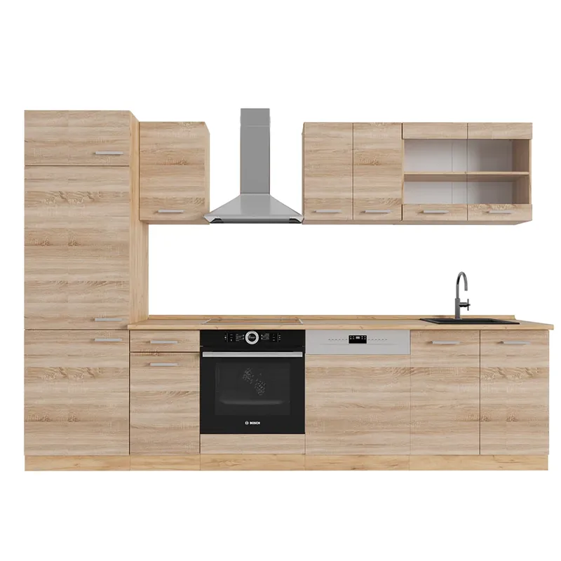 Kuchyňský kout R-Line Dub Sonoma/Goldkraft 300 cm , PD Dub Vicco Kup Teď