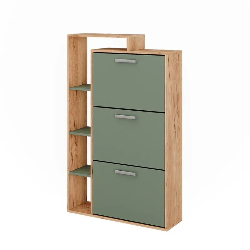 Nakupujte Hned Výklopník na boty Orlando Dub Goldkraft/zelená 80 x 128.3 cm se 3 přihrádkami Vicco