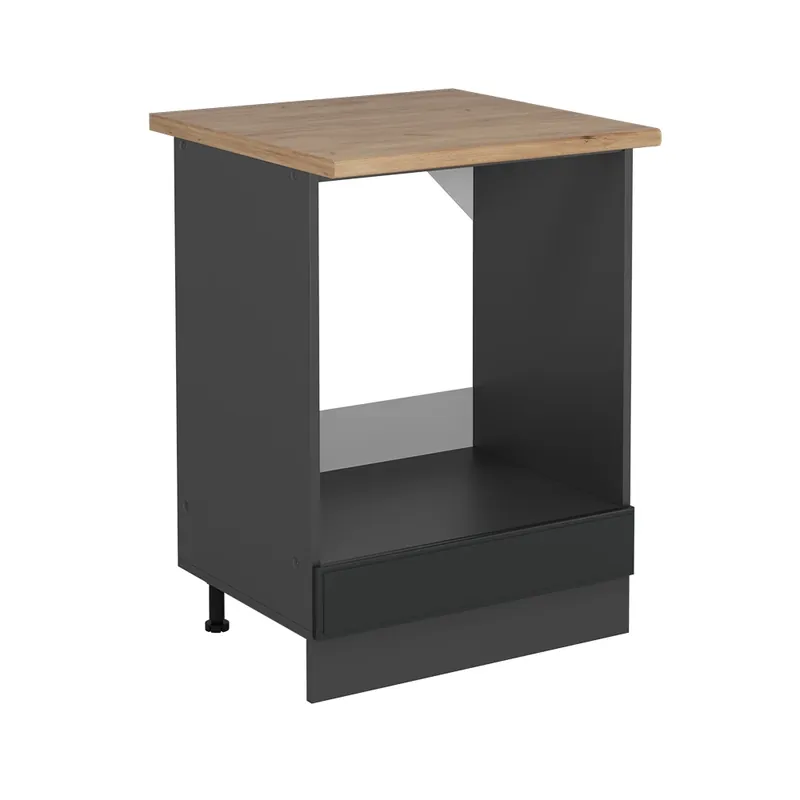 Levný Skříňka na vestavěnou troubu R-Line Antracitový venkovský dům 60 cm , PD Dub Vicco