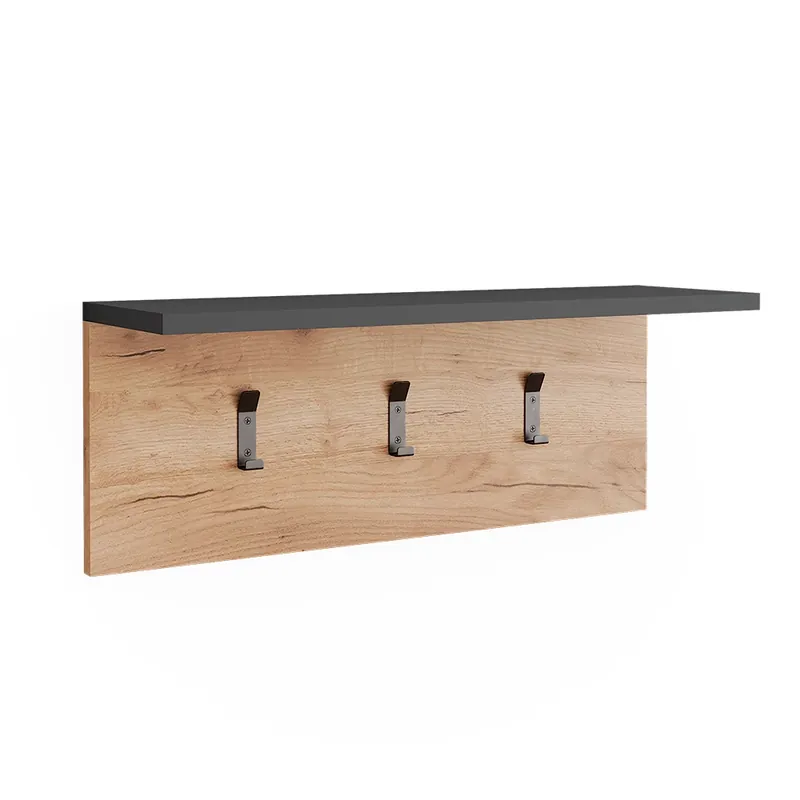 Věšák s policí na klobouky Orlando Antracit/zlatý dub 60 x 21.6 cm Vicco Akční Nabídka