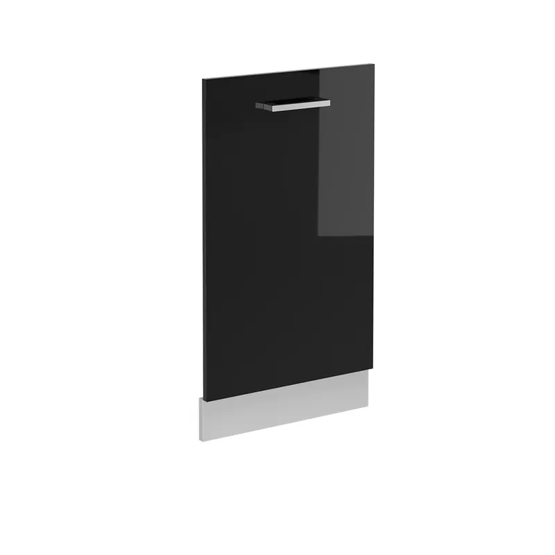 Čelní panel myčky R-Line Černý vysoký lesk 45 cm bez pracovní desky Vicco Cenový Hit