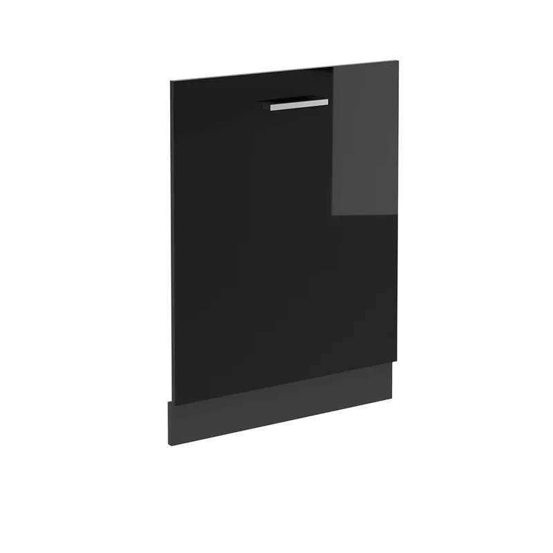 Levný Čelní panel myčky R-Line Černý vysoký lesk 60 cm bez pracovní desky Vicco