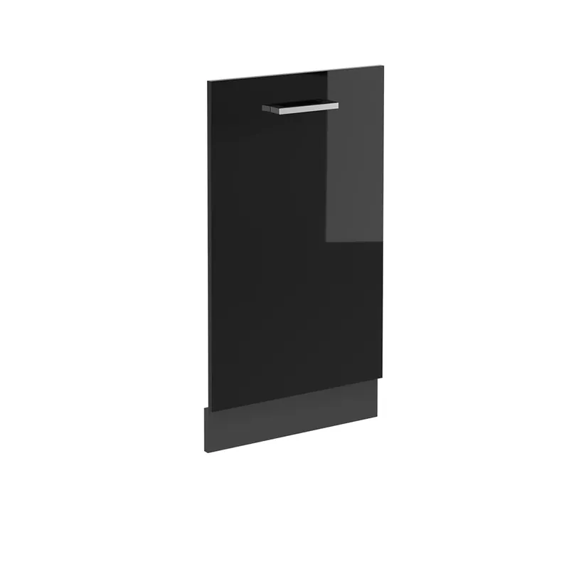 Aktuální Čelní panel myčky R-Line Černý vysoký lesk 45 cm bez pracovní desky Vicco