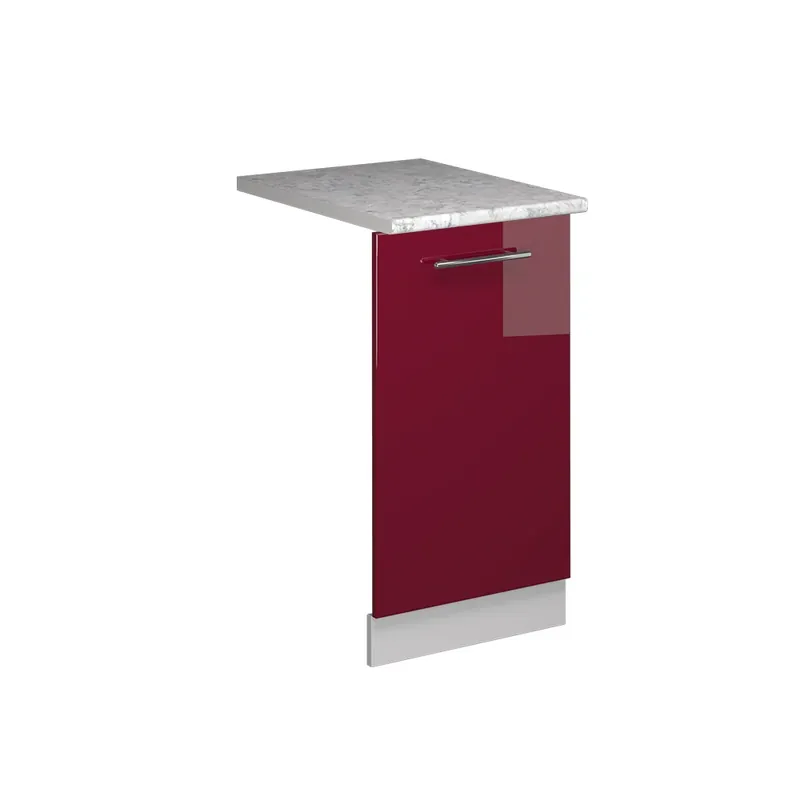 Časově Omezené Čelní panel myčky Fame-Line Bordó červená vysoký lesk 45 cm s pracovní deskou Vicco