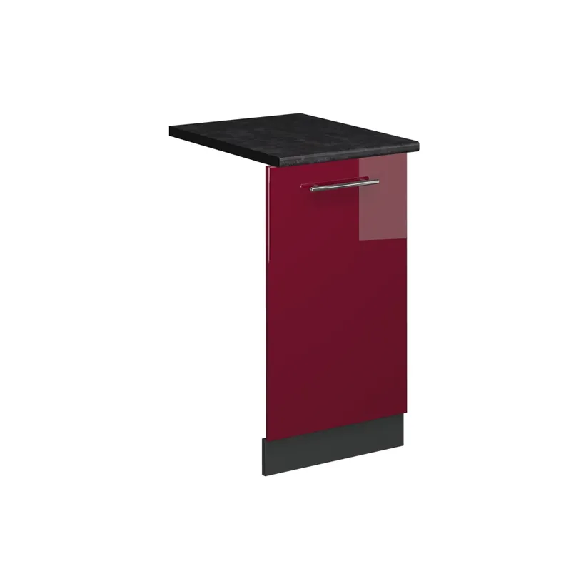 Horká Nabídka Čelní panel myčky Fame-Line Bordó červená vysoký lesk 45 cm , PD Antracit Vicco