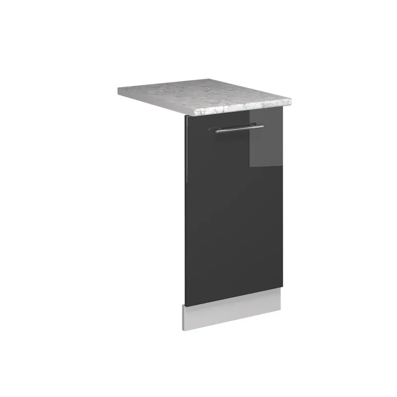 Čelní panel myčky Fame-Line Antracitový vysoký lesk 45 cm s pracovní deskou Vicco Koupit Online