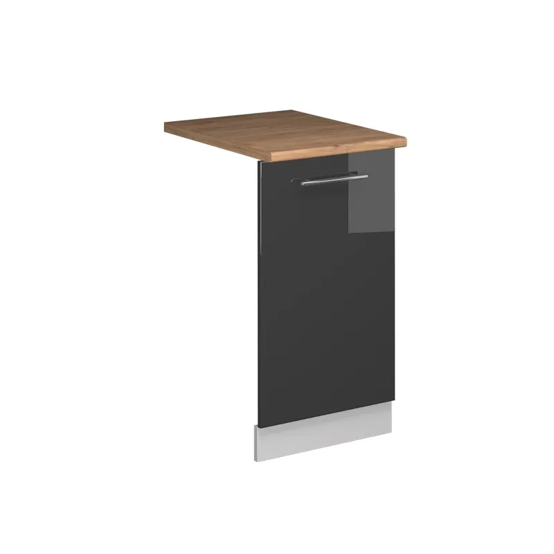 Výprodej Čelní panel myčky Fame-Line Antracitový vysoký lesk 45 cm , PD Dub Vicco