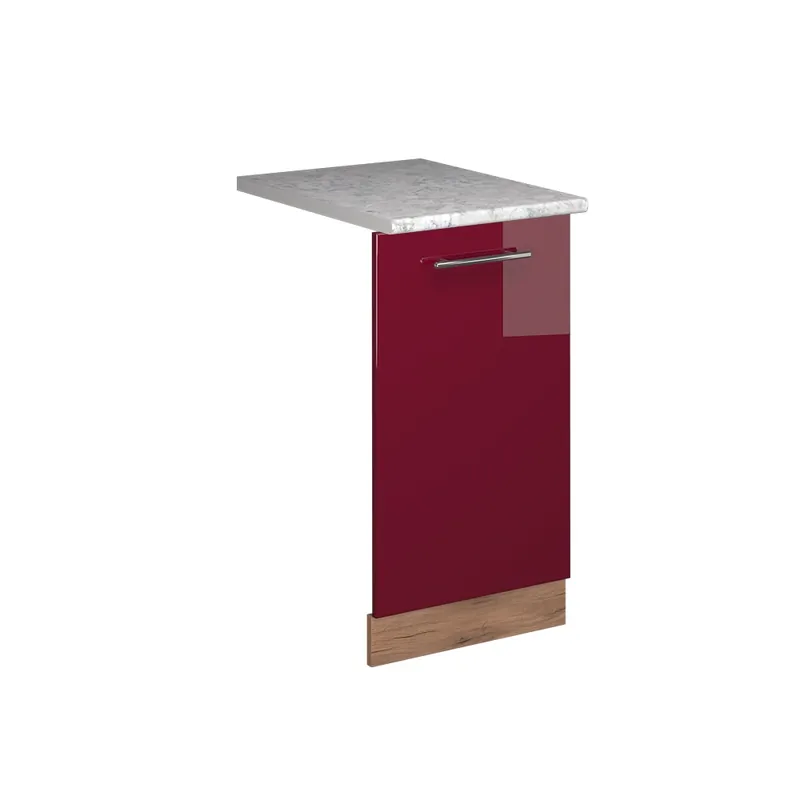 Čelní panel myčky Fame-Line Bordó červená vysoký lesk 45 cm s pracovní deskou Vicco Rychlé Dodání
