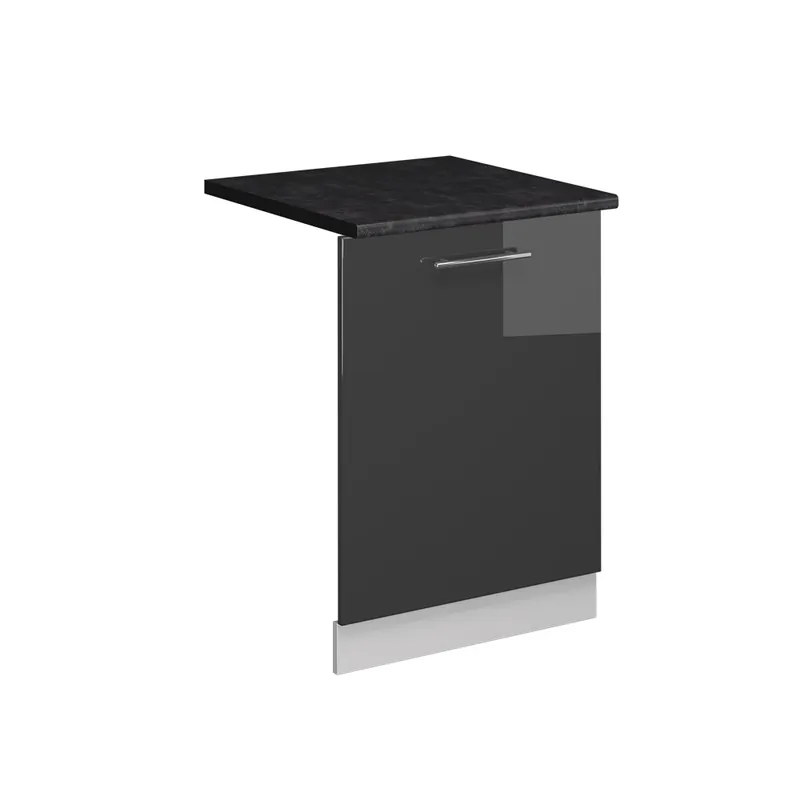 Akční Cena Čelní panel myčky Fame-Line Antracitový vysoký lesk 60 cm , PD Antracit Vicco