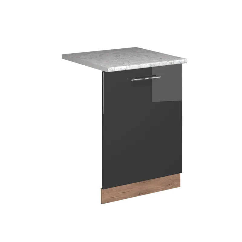 Čelní panel myčky Fame-Line Antracitový vysoký lesk 60 cm s pracovní deskou Vicco Akce