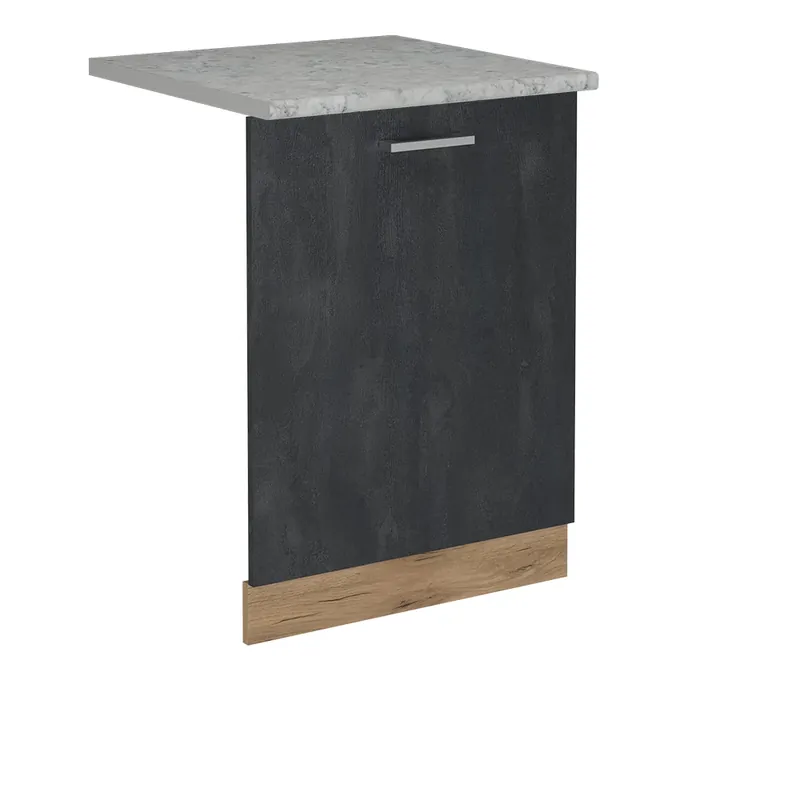 Čelní panel myčky R-Line Černý beton 60 cm s pracovní deskou Vicco Nízká Cena