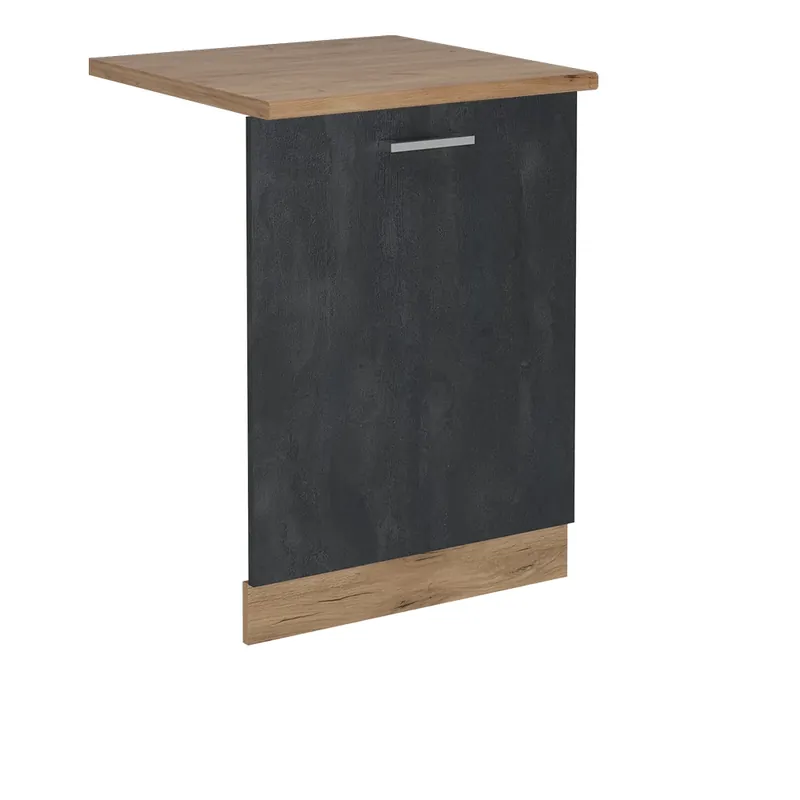 Novinka Čelní panel myčky R-Line Černý beton 60 cm , PD Dub Vicco