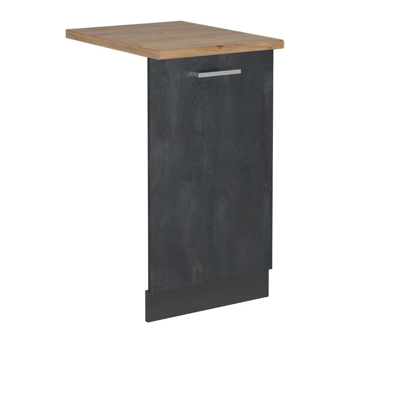Cenový Hit Čelní panel myčky R-Line Černý beton 45 cm , PD Dub Vicco