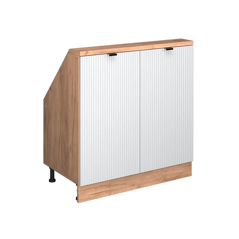 Šikmá skříň Rion Bílé zvlnění 80 x 81.6 cm se 2 dvířky Vicco Sezónní Sleva
