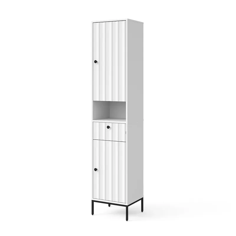 Koupelnová skříňka Eliza Bílé zvlnění 40 x 190 cm se 2 dveřmi Vicco Aktuální