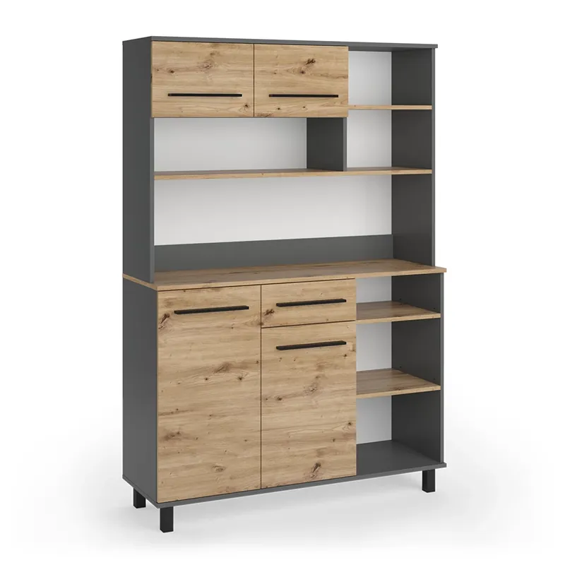 Zlevněný Kuchyňský bufet Pure Řemeslný dub/Antracit 120.2 x 177 cm Vicco