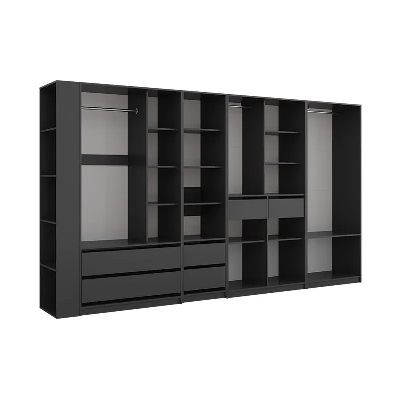 Vrácení Zdarma Šatní skříň Elmo Antracit 50 x 200 cm Sada 5 kusů Vicco