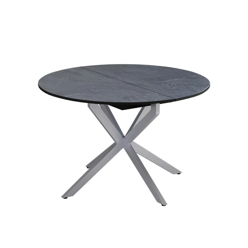 Aktuální Jídelní stůl Loyd Antracit/Šedá 120 x 120 cm Rozšiřitelný Vicco