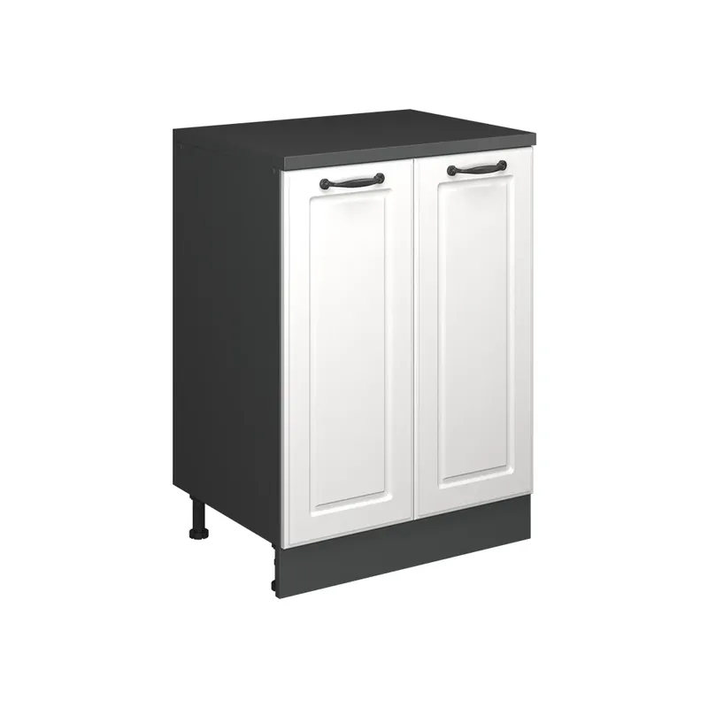 Kuchyňská skříňka pod šikmou střechu R-Line Bílý venkovský dům 60 cm bez šikminy se 2 dveřmi Vicco Nízká Cena