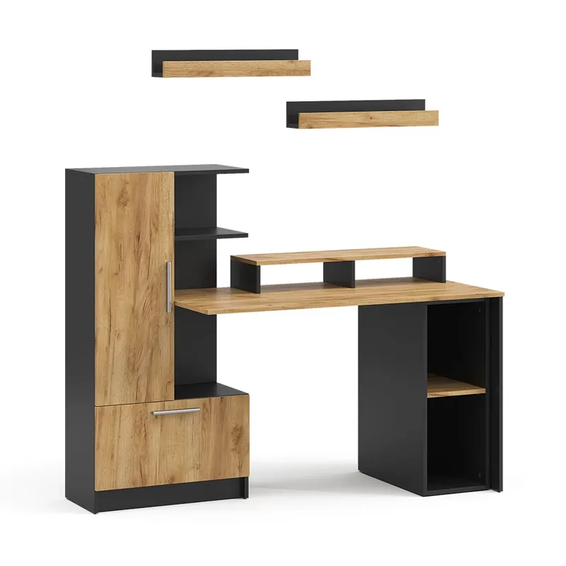 Psací stůl Tomy Antracit/Zlatý mocný dub 150 x 59 cm Sada 5 kusů Vicco Objednat Nyní