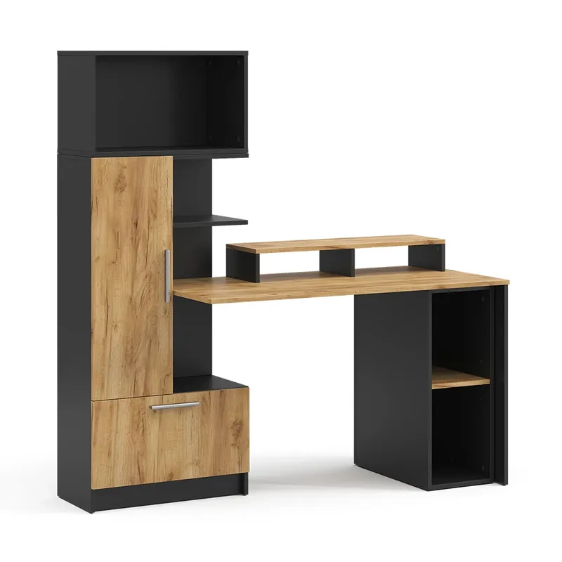 Sleva Psací stůl Tomy Antracit/Zlatý mocný dub 150 x 59 cm Sada 4 kusů Vicco