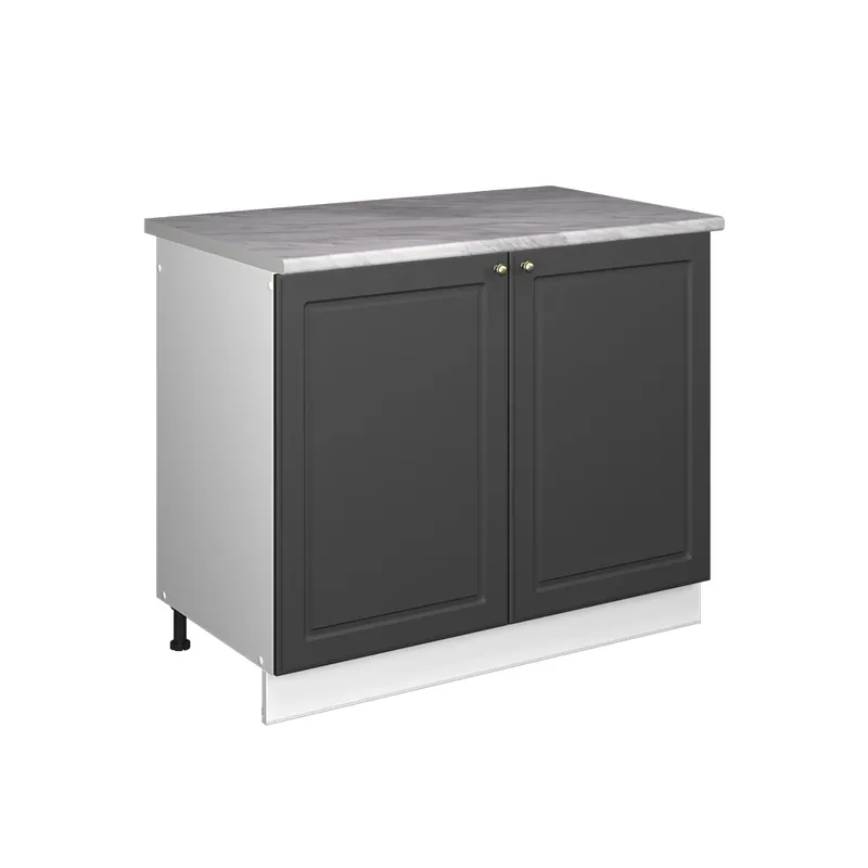 Skříňka pod dřez Fame-Line Anthrazit-Gold Landhaus/Bílá 100 cm, PD Mramor Vicco Expresní Doručení