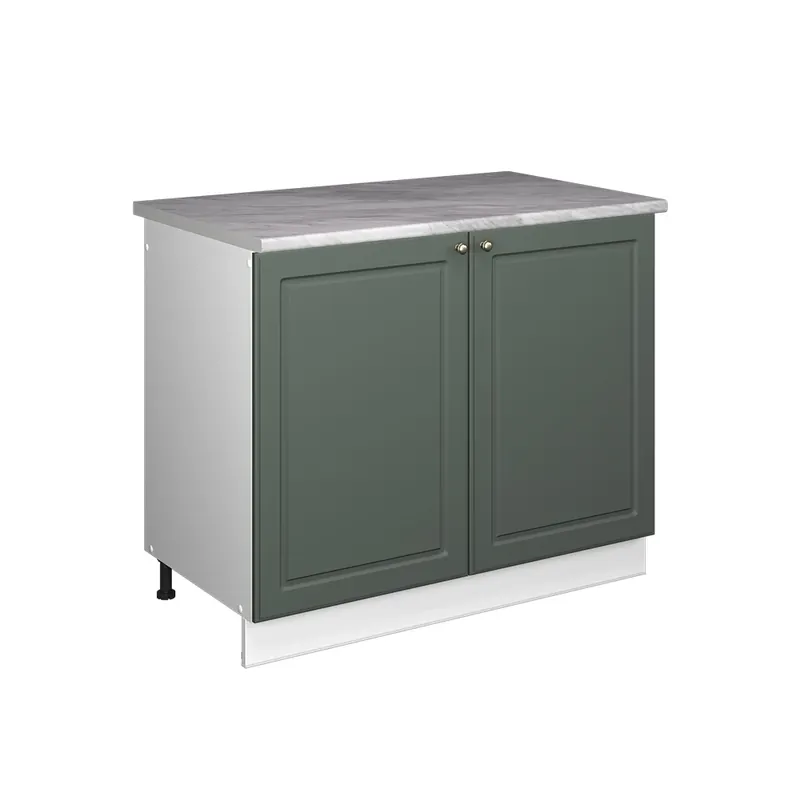 Skříňka pod dřez Fame-Line Zelená zlatá země/Bílá 100 cm, PD Mramor Vicco Vysoce Kvalitní