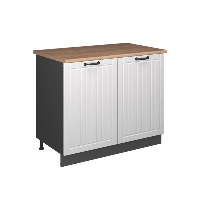 Ověřený Skříňka pod dřez Fame-Line Bílý venkovský dům/Antracit 100 cm, PD Dub Vicco