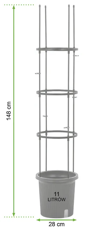 Nejprodávanější Květináč s oporou na rajčata Cultivo Tomato Tube 148 cm