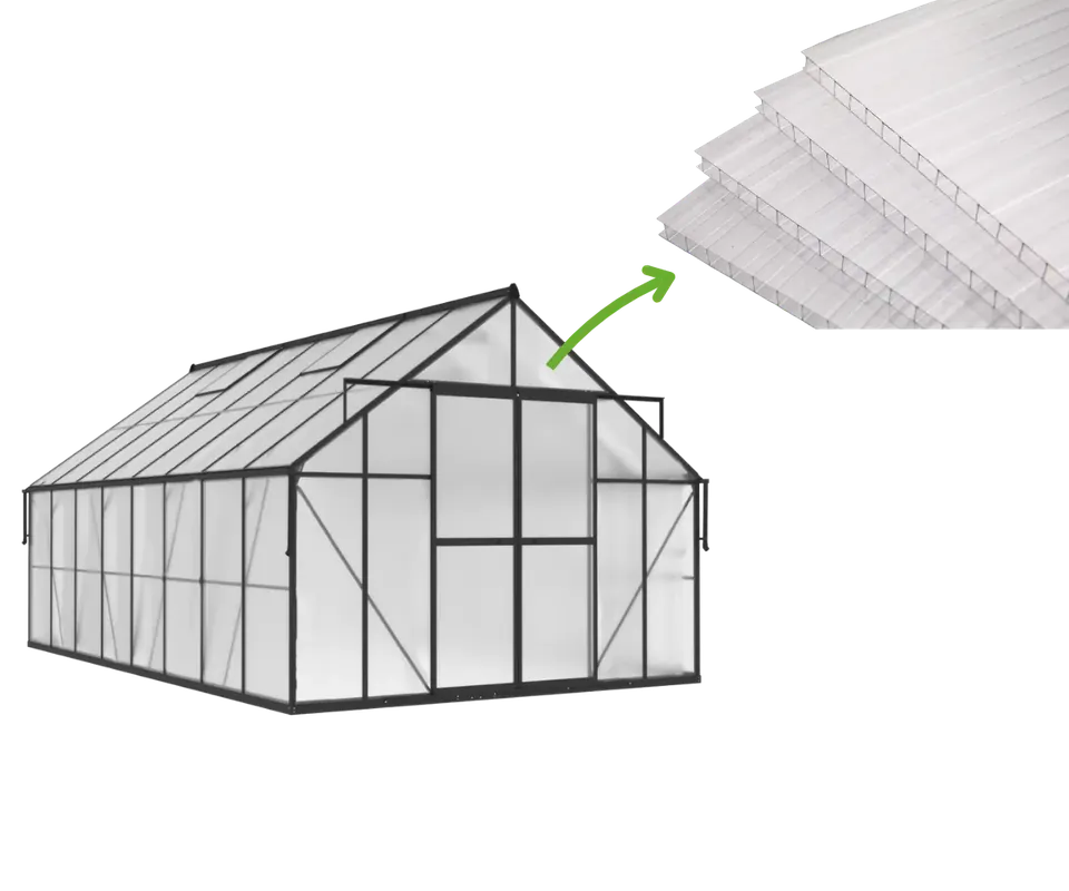 Polykarbonátové panely 6 mm pro skleníky Cultivo (5 ks) Pouze Dnes