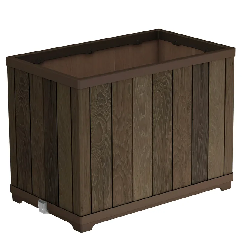 Nová Kolekce Samozavlažovací květináč Keter Deco Rectangle Walnut