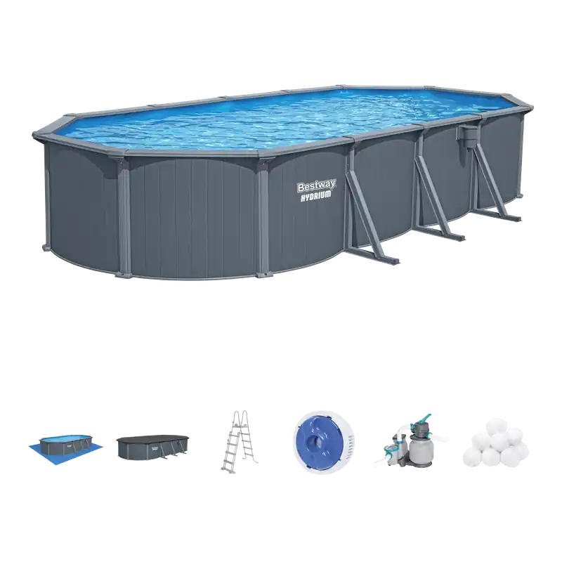 Opalovací bazén Hydrium s ocelovými stěnami 7,3 x 3,6 x 1,3 m + příslušenství - BESTWAY 561CW Koupit Online