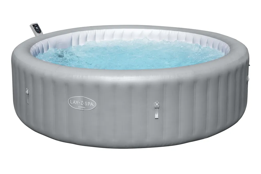 Vířivka LAY-Z-SPA® HAWAII SMART AIRJET™ pro 6-8 osob ŠEDÁ KULATÁ - BESTWAY 6001J Akční Cena