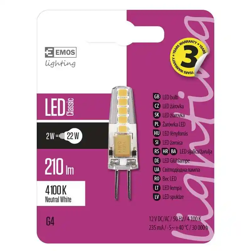 LED CLS JC A++ 2W G4 NW Přímo Od Výrobce