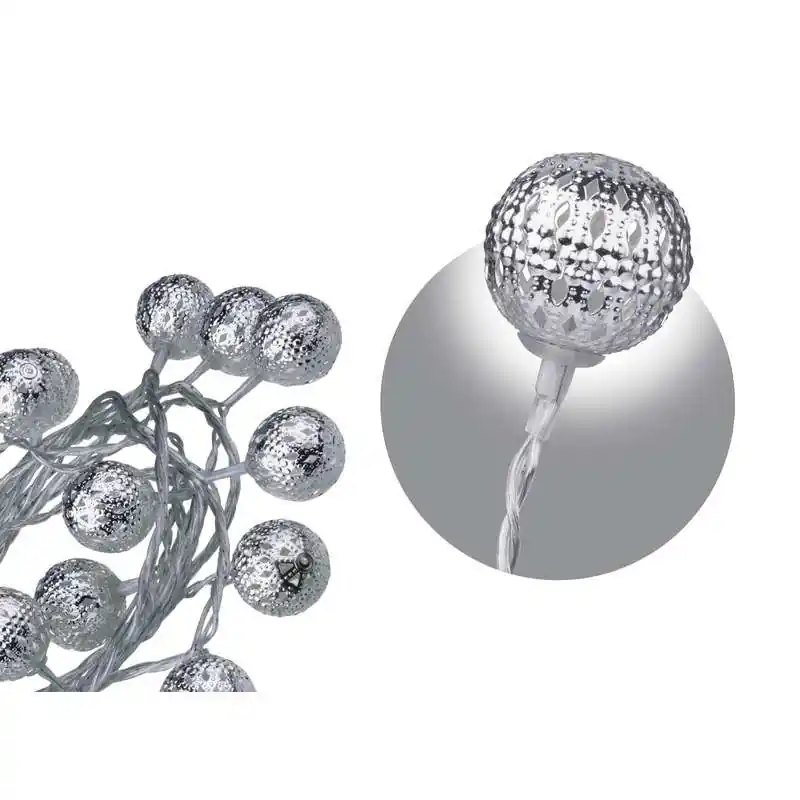 Omezená Nabídka 20 LED dekor. osvětlení - kov.koule 3M IP20 studená bílá