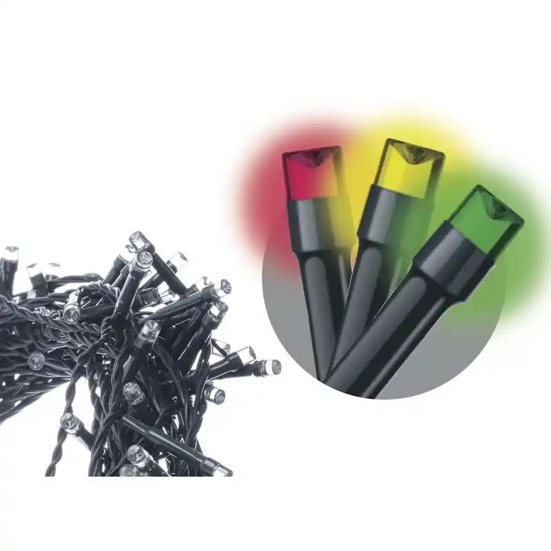 80 LED dekor. řetěz 8M multicolor, časovač Značkový