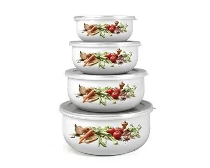 8dílná sada smaltovaných misek Belly-ZELENINA 10x4,7cm, 14x6,1cm, 16x6,8cm, 18x7,5cm Must-Have