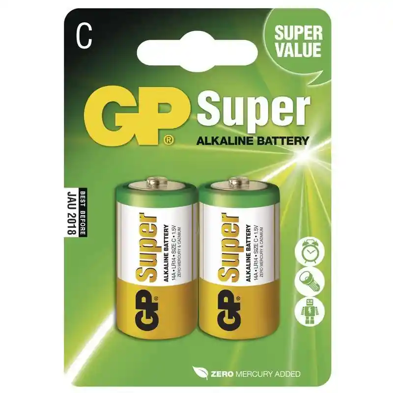 Hit Sezóny Alkalická baterie GP Super LR14 (C), blistr