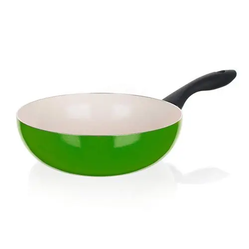Sleva Pánev WOK 24 cm zelená Natura Ceramia Verde